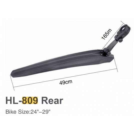 błotnik HL-808 24-29" czarne -zdjęcie numer 3