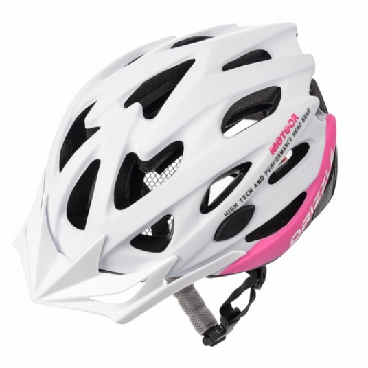 kask Meteor Drizzle biało-różowy M(55-58cm) -zdjęcie numer 1
