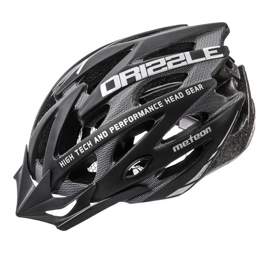kask Meteor Drizzle czarno-szary L(58-61cm) -zdjęcie numer 1