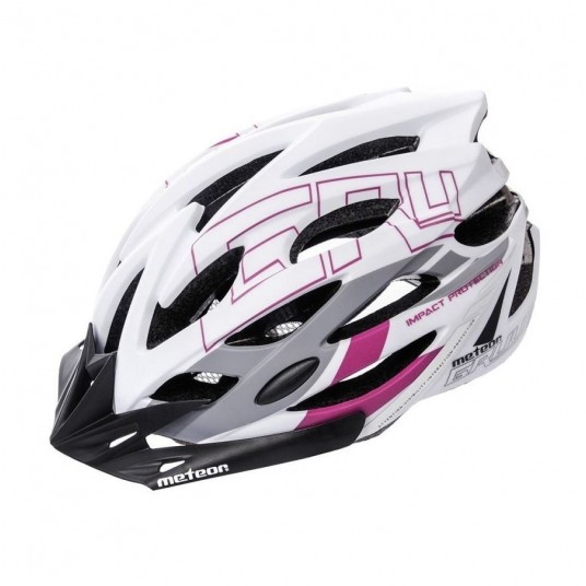 kask Meteor Gruver L(58-61cm) biał/szar/bakła -zdjęcie numer 1