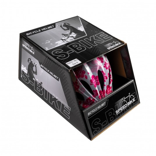 kask S-BIKE HB6-5 pink flower M 52-56cm -zdjęcie numer 3