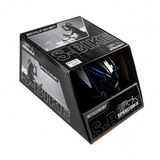 kask S-BIKE MB11 black/blue M 55-58cm -zdjęcie numer 2