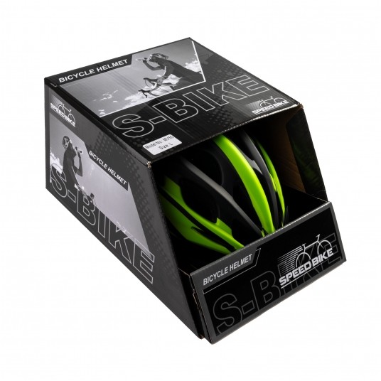 kask S-BIKE MV50 black/green L 58-61cm -zdjęcie numer 2