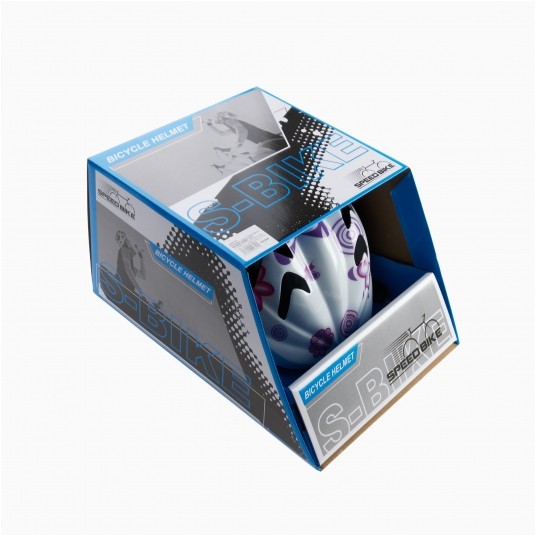 kask S-BIKE MV7 white/flower M 52-56cm -zdjęcie numer 2