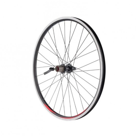 koło 26 tył stożek kaseta 8/9 czarne -zdjęcie numer 1