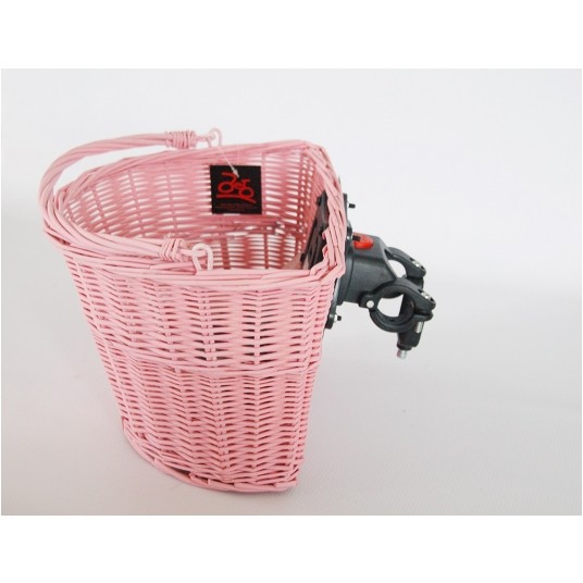 kosz wiklina clip-on różowy -zdjęcie numer 1