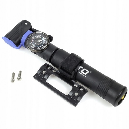 pompka Beto mini czarna alu/manometr CLD-030 -zdjęcie numer 1