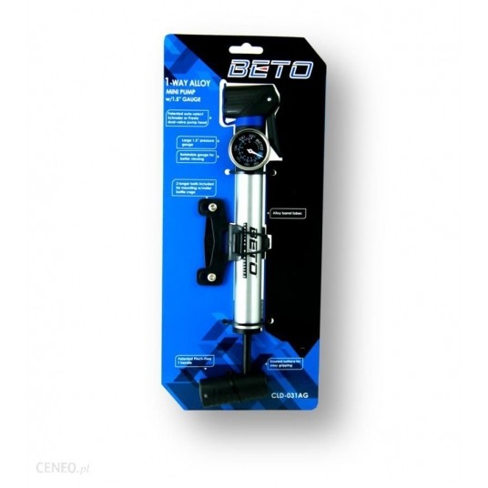pompka Beto mini czarna alu/manometr CLD-030 -zdjęcie numer 1