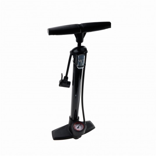 pompka podłogowa z manometrem P38B-04 stal -zdjęcie numer 1