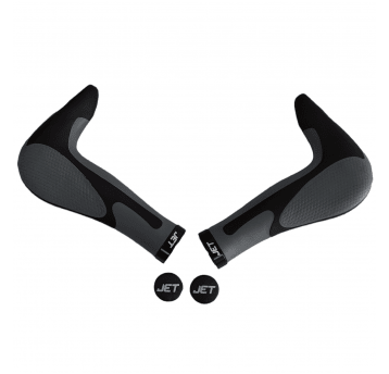 chwyt kierownicy ergo z rogami czarno/ szary