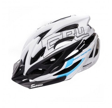 kask Meteor Gruver L(58-61cm) biał/czar/nieb