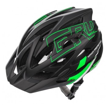 kask Meteor Gruver L(58-61cm) czarno/zielony