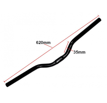 kierownica mtb stal 620x35mm 25,4mm