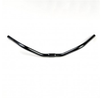 kierownica retro/stalowa czarna - połysk