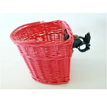 kosz wiklina clip-on czerwony