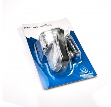 lampa przód 1 white led/bateria/wsp.