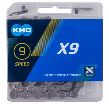 łańcuch KMC X9 szary/box