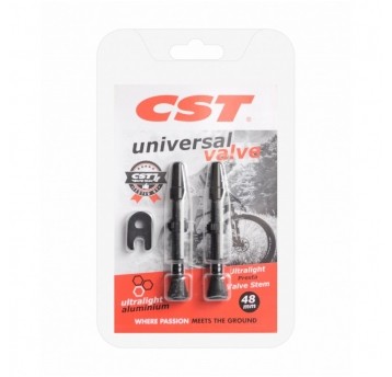 zawór 40mm czarny alu 2szt. z nakrętka